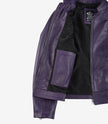 Women's Purple Modern Fit Biker Style Leather Jacket