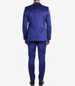 Men's Royal Blue Slim Fit 2-Piece Velvet Tuxedo