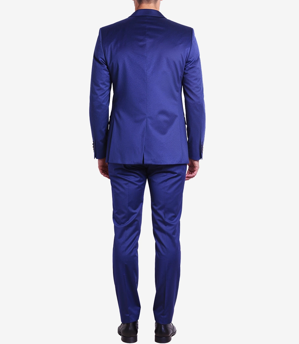 Men's Royal Blue Slim Fit 2-Piece Velvet Tuxedo