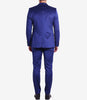 Men's Royal Blue Slim Fit 2-Piece Velvet Tuxedo