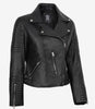 Women's Finest Black Biker Style Leather  Jacket