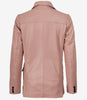 Womens Two Button Pink Leather Blazer