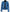 Women's Blue Waxed Lambskin Leather Biker Style Jacket