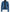 Women's Blue Waxed Lambskin Leather Biker Style Jacket