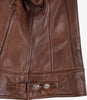 Women's Cognac Leather Biker Style Jacket